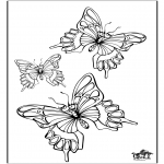 Раскраски с животными - Бабочка 5