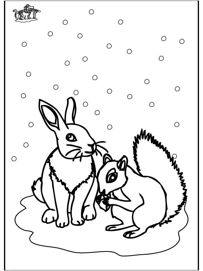 Белка и Кролик - Звери зимой