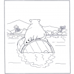 Детские раскраски - Белый медвежонок Ларс 6