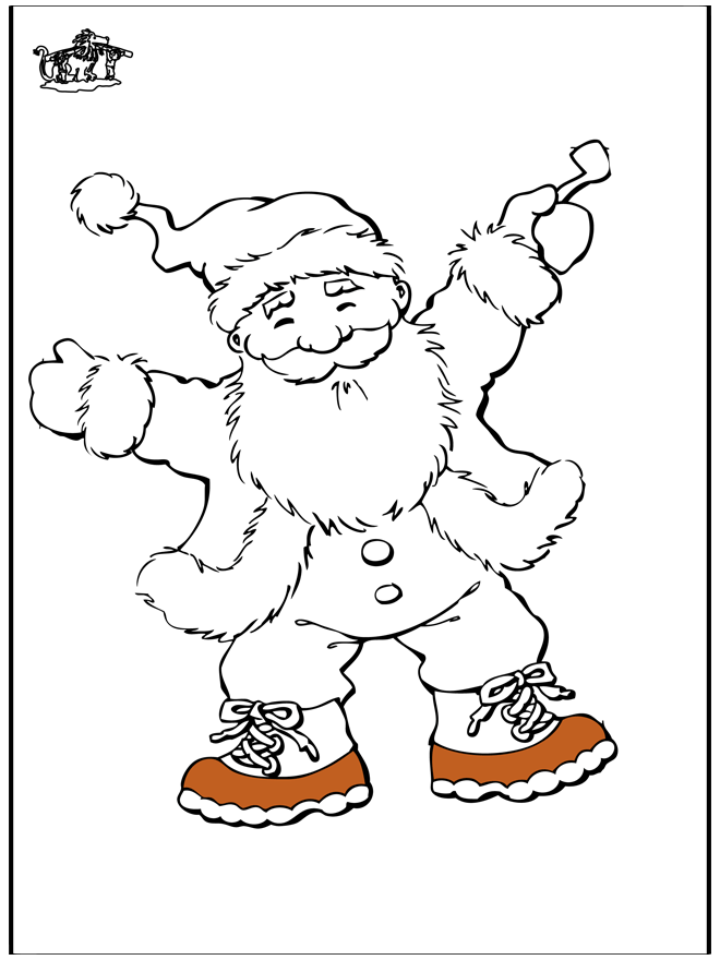Дед Мороз 13 - Рождественские раскраски