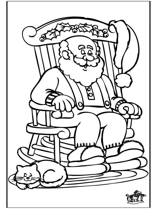Дед Мороз 4 - Рождественские раскраски