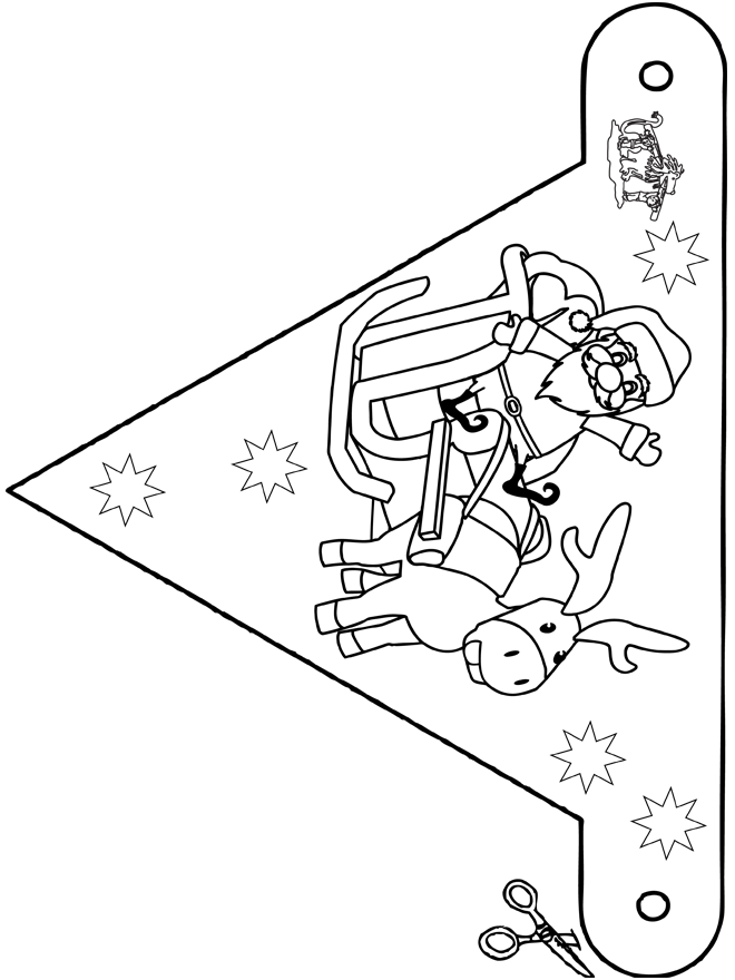 Дед Мороз - флаг - Рождественское рукоделие