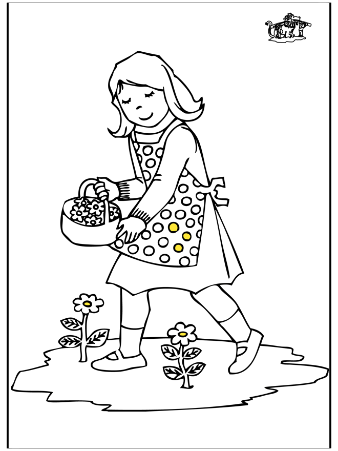 Девушка с цветами - Дети