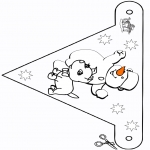 Рукоделие - Флаг - снеговик 1