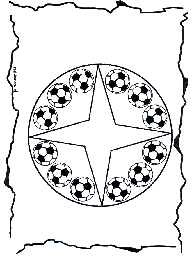 футбольная мандала - детские мандалы