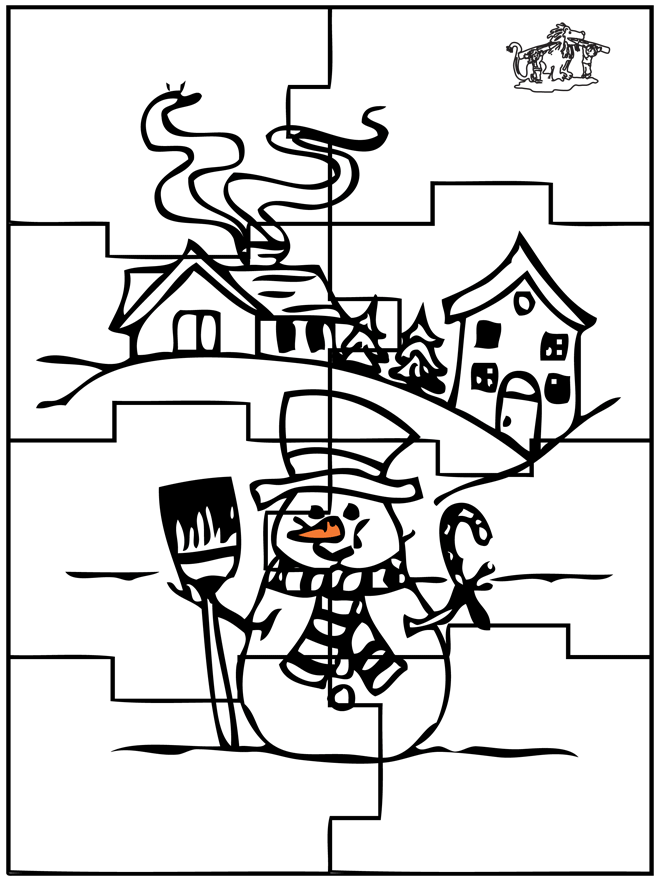 Головоломки снеговик - Головоломка