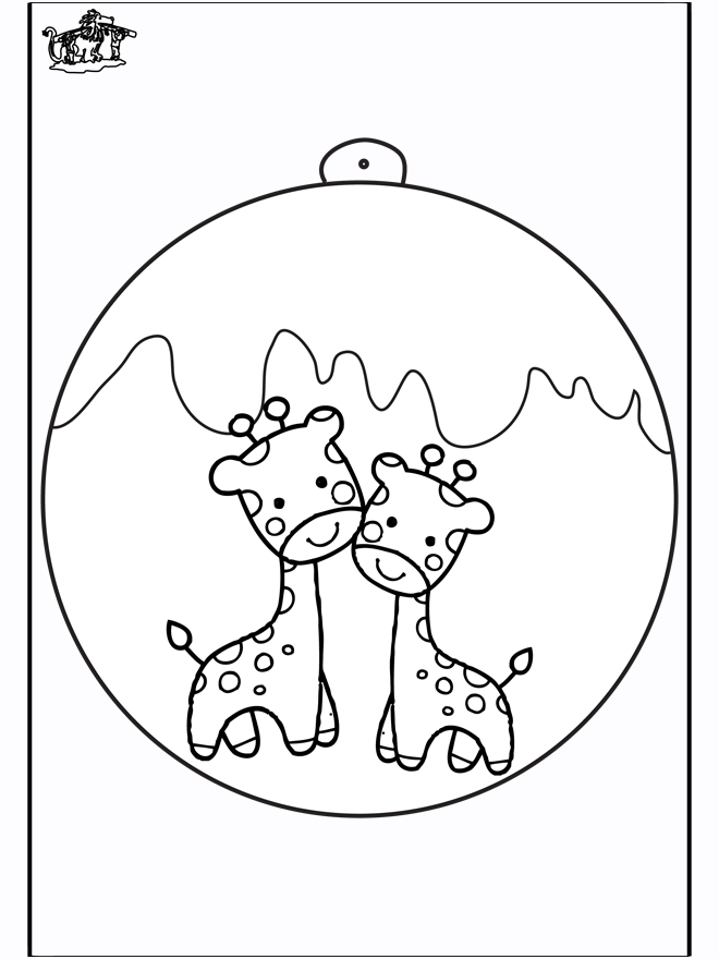 Ёлочный шар - Жираф