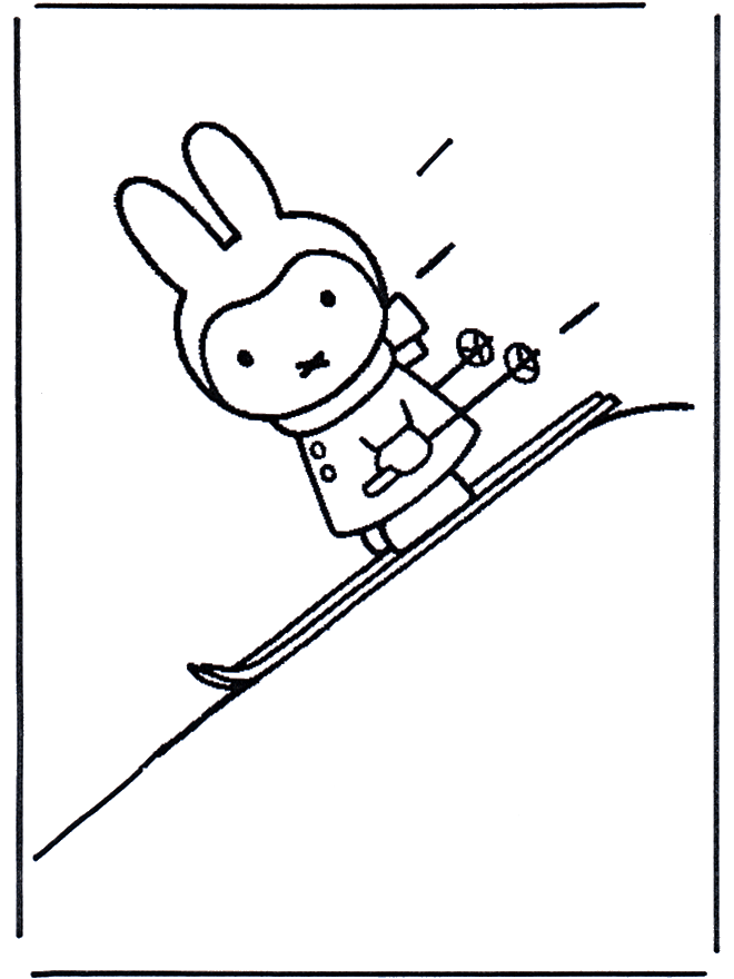 Кроличка на лыжах