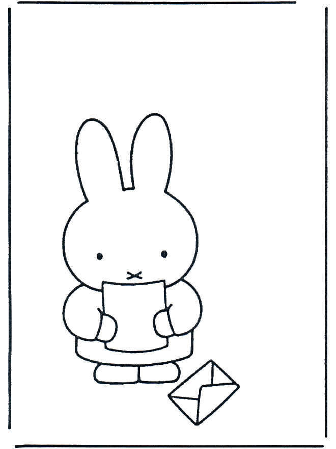 Кроличка с письмом - миффи