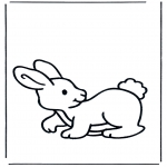 Раскраски с животными - Кролик 2