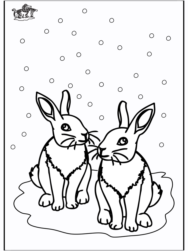 Кролики - Звери зимой
