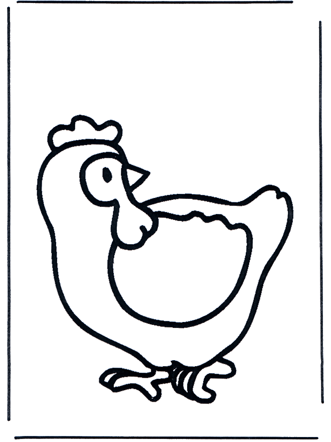 Курица 1 - Животные дома и на ферме