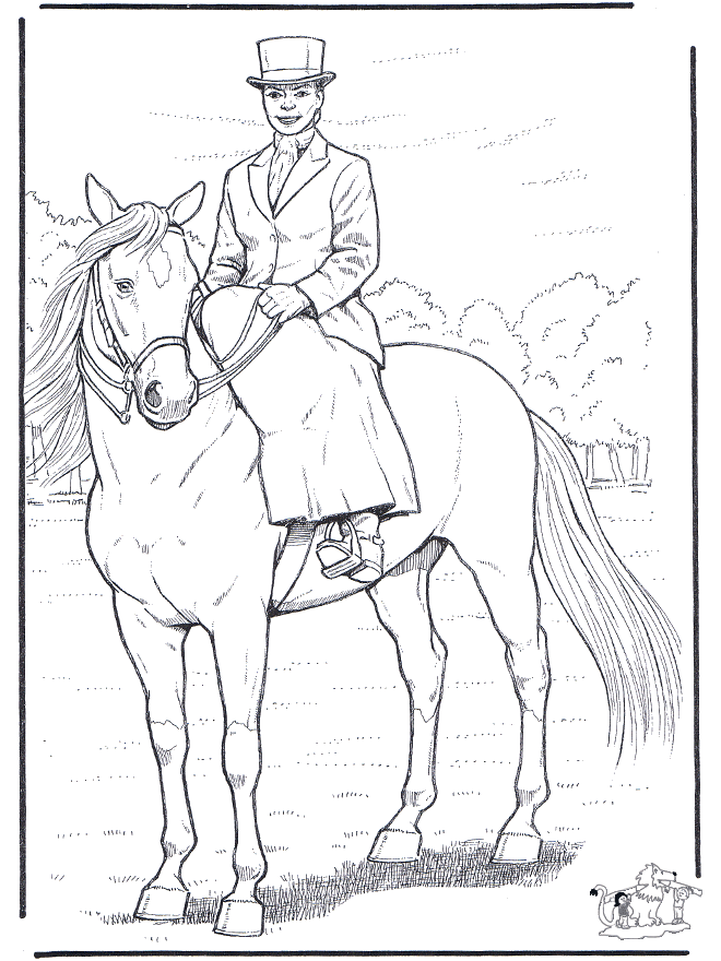 Лошадь с дамой