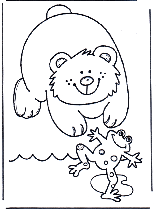 Лягушка и медведь - животные