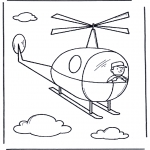 Детские раскраски - Маленький вертолет