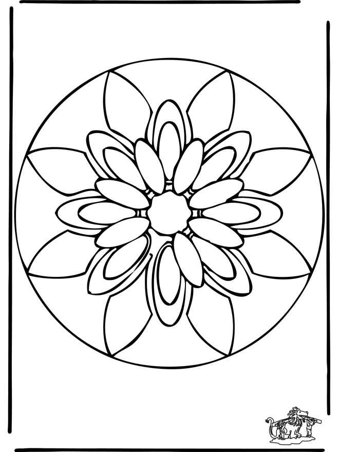 Мандала 38 - мандалы с цветами