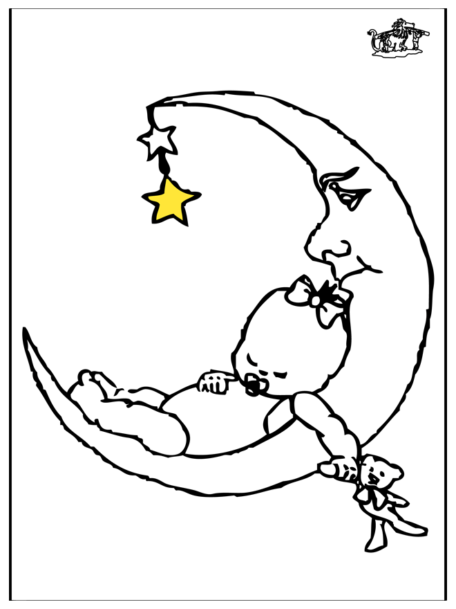 Младенец и луна - Дети