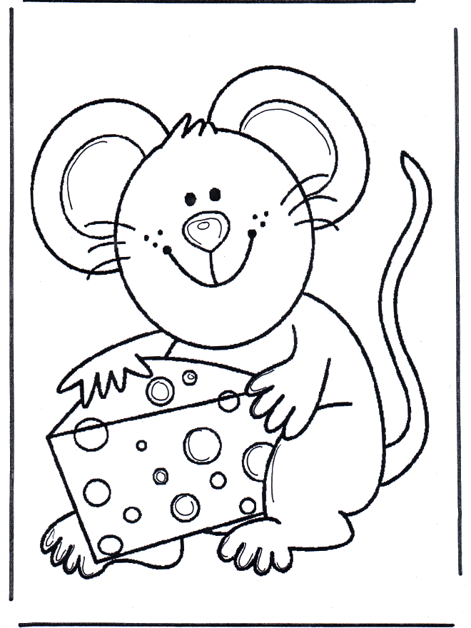 Мышь с сыром - Животные дома и на ферме