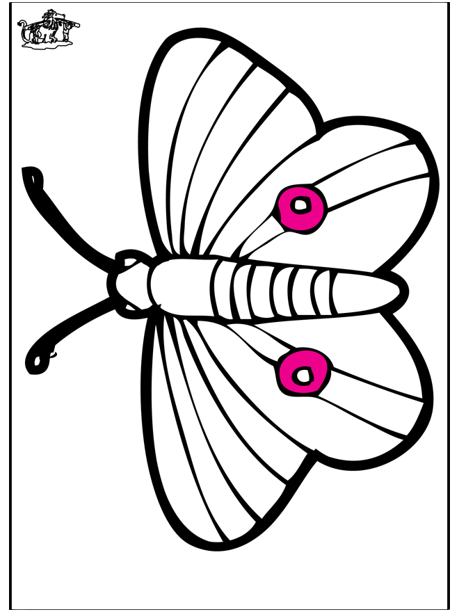 Открытка для вырезания - бабочка - Насекомые