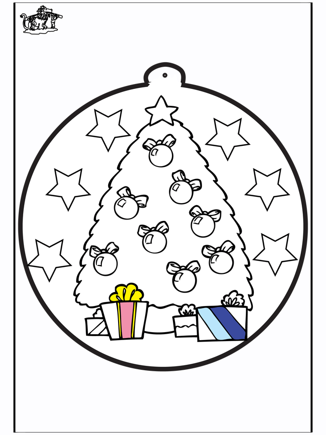 Открытка для вырезания - Новогодняя ёлка 1 - Рождественские карточки
