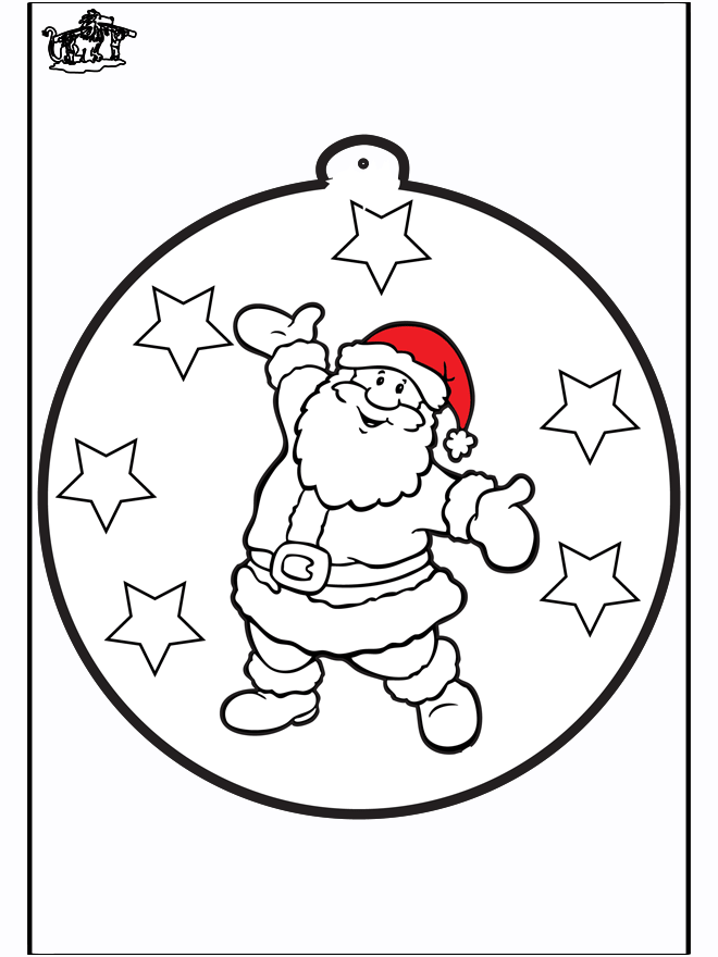 Открытка для вырезания - Санта-Клаус - Рождественские карточки