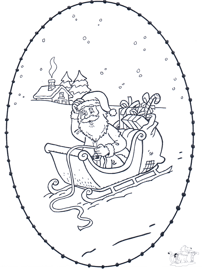 Открытка для вышивания Дед Мороз 1 - Персонажи комиксов