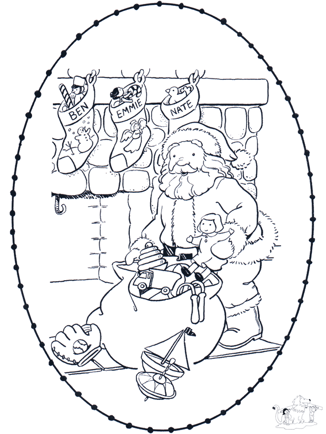 Открытка для вышивания Дед Мороз 2 - Персонажи комиксов