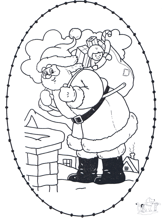 Открытка для вышивания Дед Мороз - Персонажи комиксов
