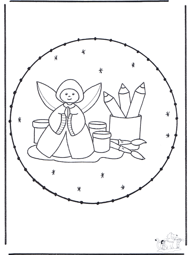 Открытка для вышивания рождественский ангел - Персонажи комиксов