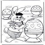 Темы - Пасхальный заяц красит яйца