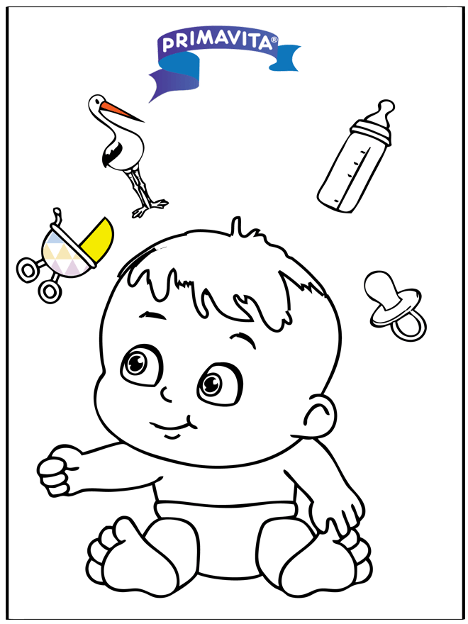 Раскраска - детка 3 - Рождение