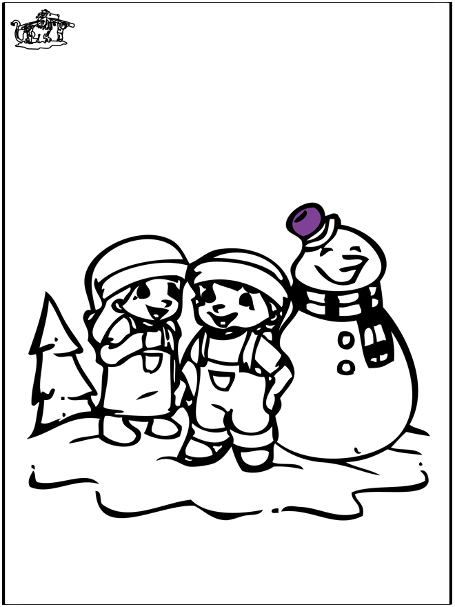 Раскраски страницу Снеговик 2
