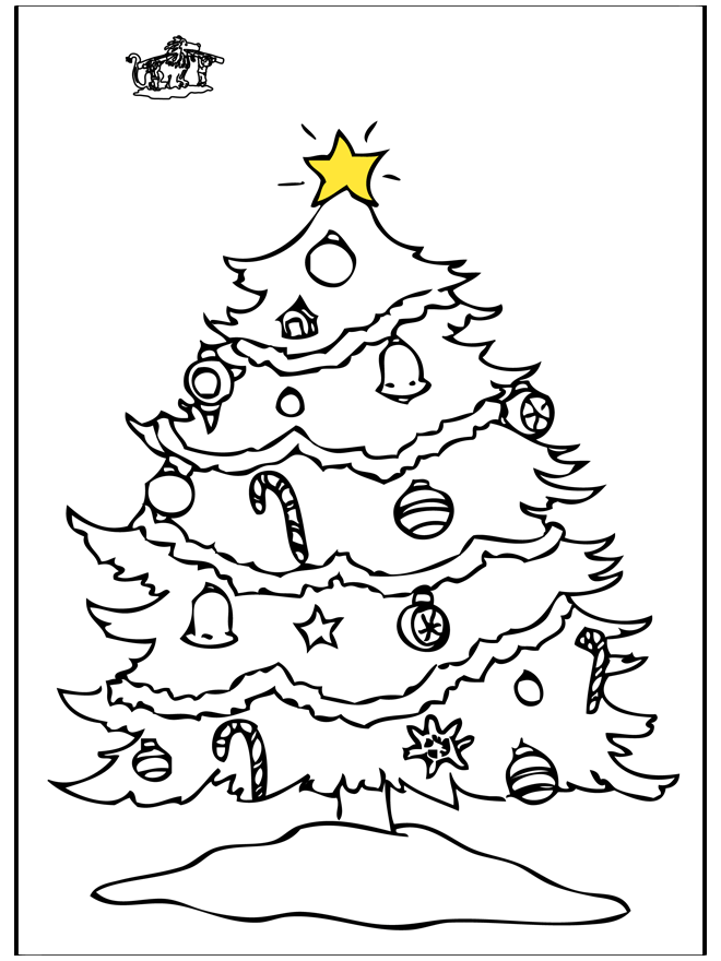 Рождественская елка 3 - Рождественские раскраски