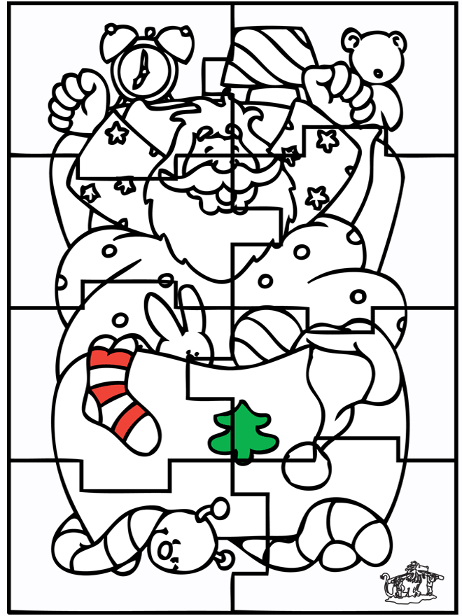 Санта-Клаус - головоломка - Рождественское рукоделие