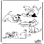 Раскраски с животными - Собаки 2