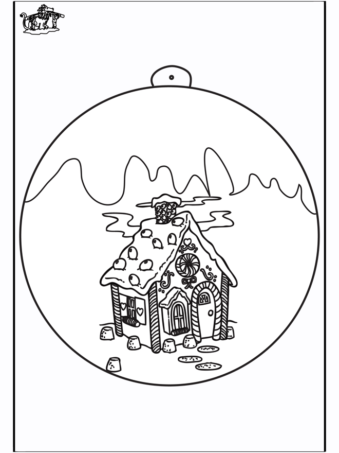 Ёлочный шар - Жилище - Рождественские раскраски