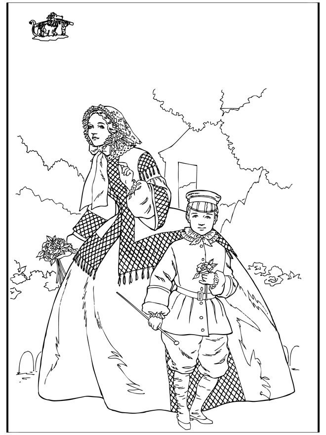 Женщина и мальчик - Средние века