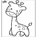 Раскраски с животными - Жираф 3